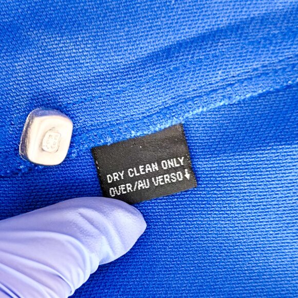 Dana B & Karen 100% Silk Royal Blue Belted Button-Up Shirt Jacket Women's Size 2 - Picture 8 of 8